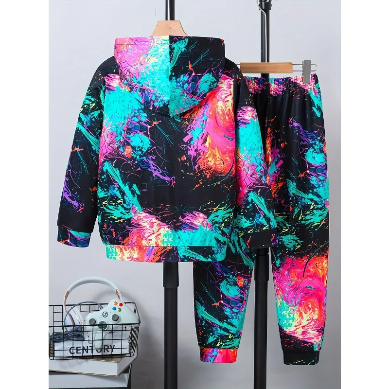 جديد الخريف لعبة وحدة التحكم سباق نمط 3D طباعة كاملة مقنعين البلوز والسراويل الرياضية مجموعة مناسبة للرجال