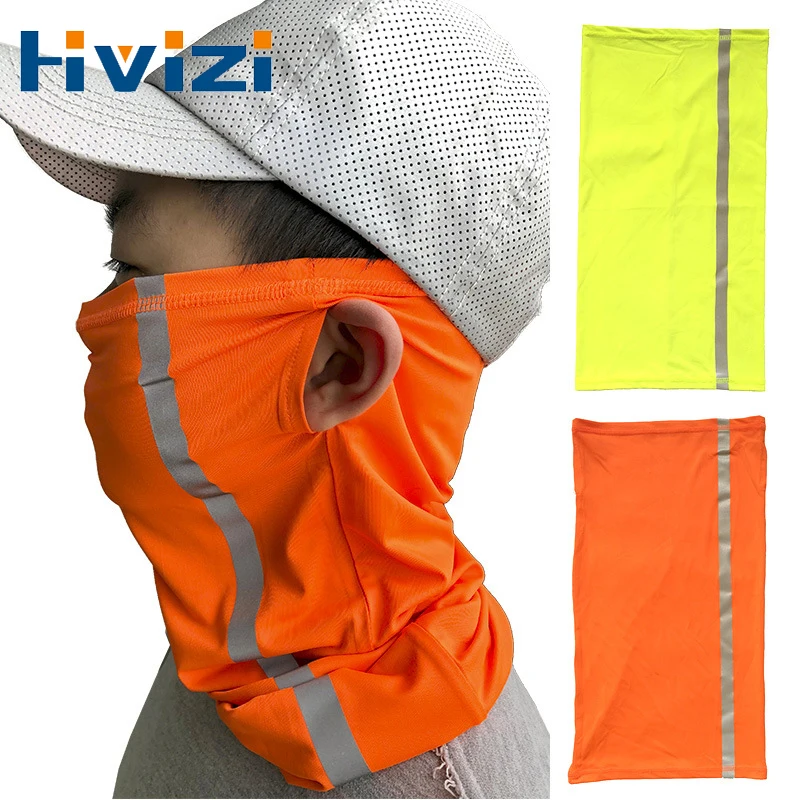 Reflective Bike Scarf Face Mask with Reflecot Cycling Bandana Bicycle Sun Protection Neck Gaiter Riding Fishing Headwear Hiking