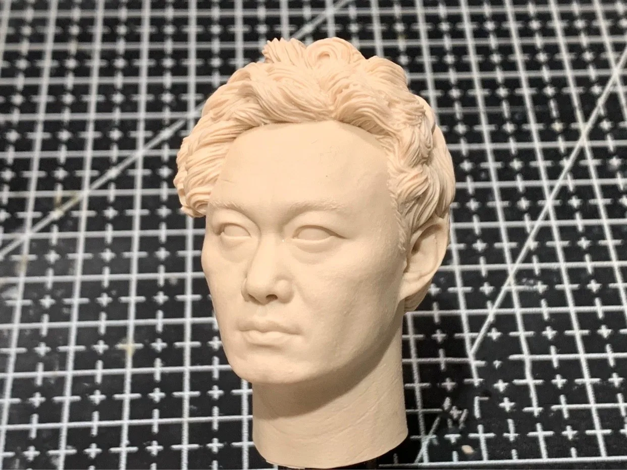 1/6 Scale Eason Chan Singer  Male Head Sculpture Carving  1:6   Star Unpainted Model Fit 12'' Action Figure Body  Soldierl Toys