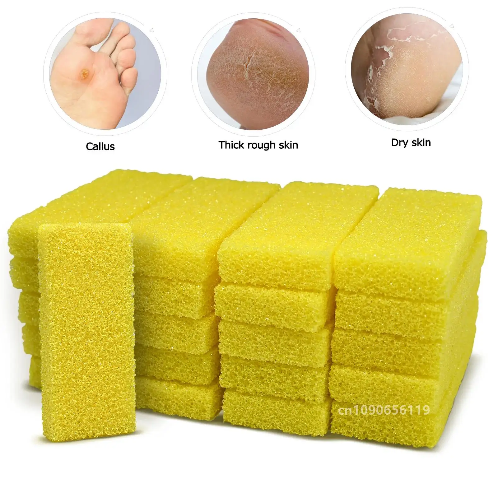 40Pcs Foot Pumice Sponge Stone Callus Exfoliate Dead Skin Remover for heel pedicure tools Scrubber Foot Care Scrub Manicure Tool