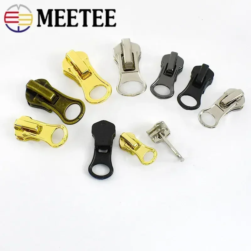 10/20Pcs 3# 5# 8# Zipper Slider for Metal Zippers Bag Garment Decor Zipper Head Pulls Zips Repair Kit DIY Sewing Accessories