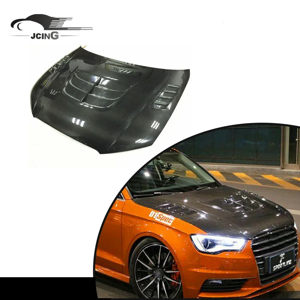 Factory customize fitment Carbon Fiber Car Hood Bonnet Cover for Audi A3 8V SLINE S3 Sedan 2013 - 2016