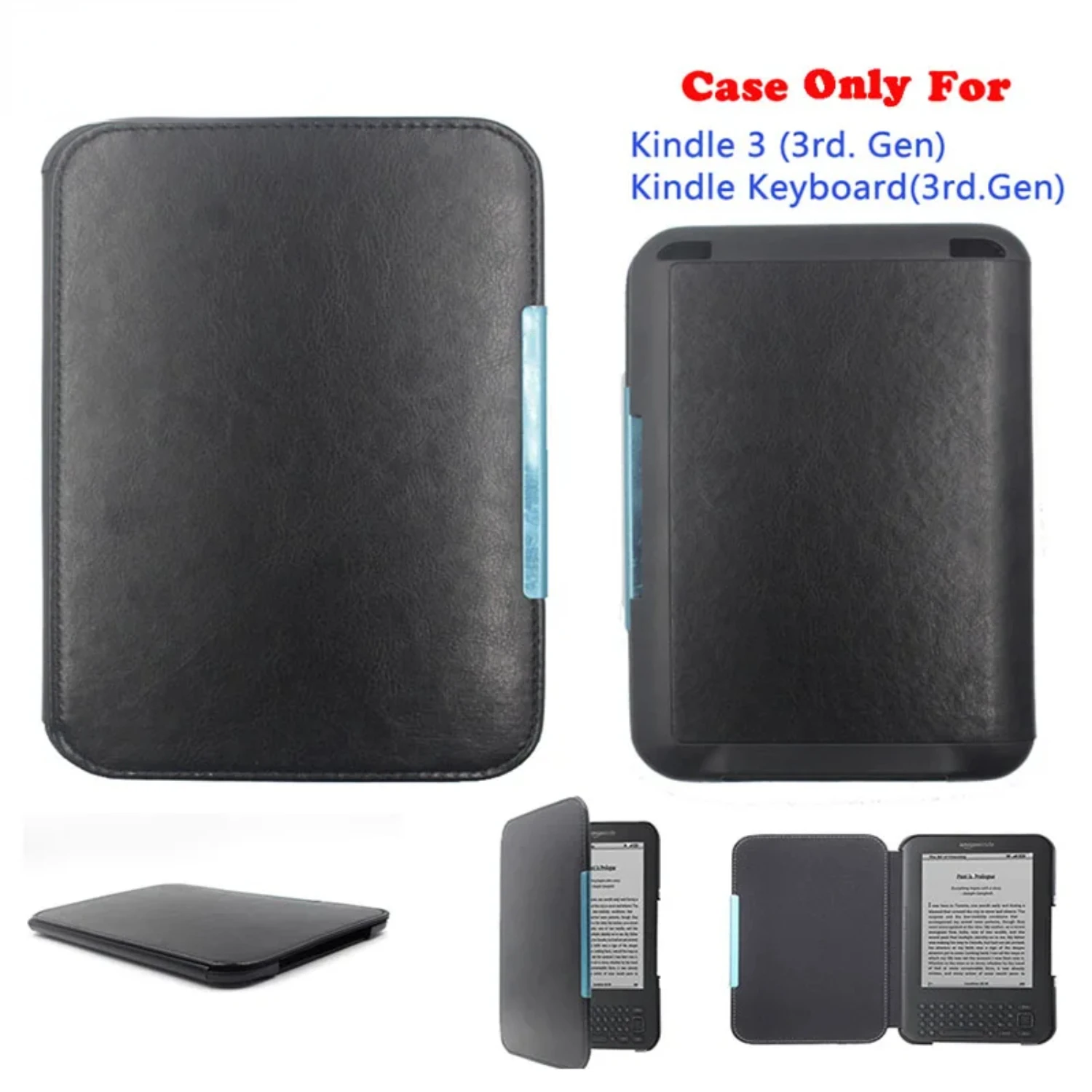 Stylish and Elegant Premium Quality Slim Protective PU Leather Cover Case for Kindle 3 3rd Model D00901 eReader - Provide Outsta