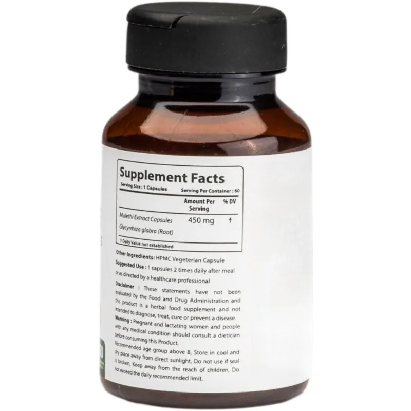Licorice Root Extract Capsules (Light Fruit Licorice) | 100% Natural Dietary Supplement (60 capsules)