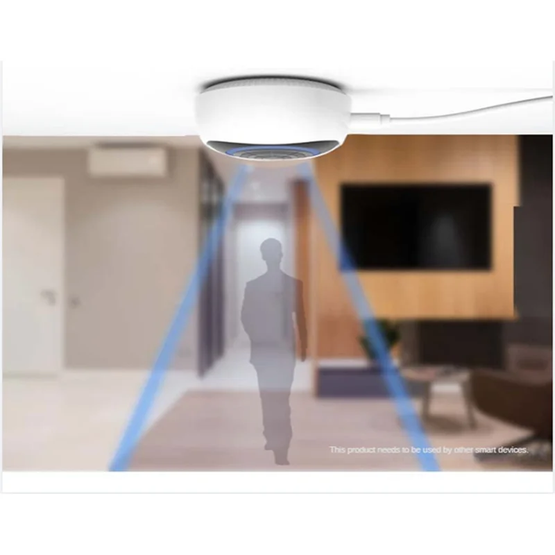 ABFN-Zigbee 3,0 Радарный волновой датчик присутствия человека Граффити Многофункциональный интеллектуальный датчик присутствия человека Белый + Черный