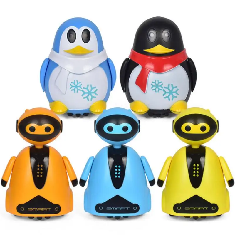 Creative Induction Cute Robot Penguin Follow Your Magic Pen to Draw Any Line Robot Sketching Robot Children\'s Education Toy Gift