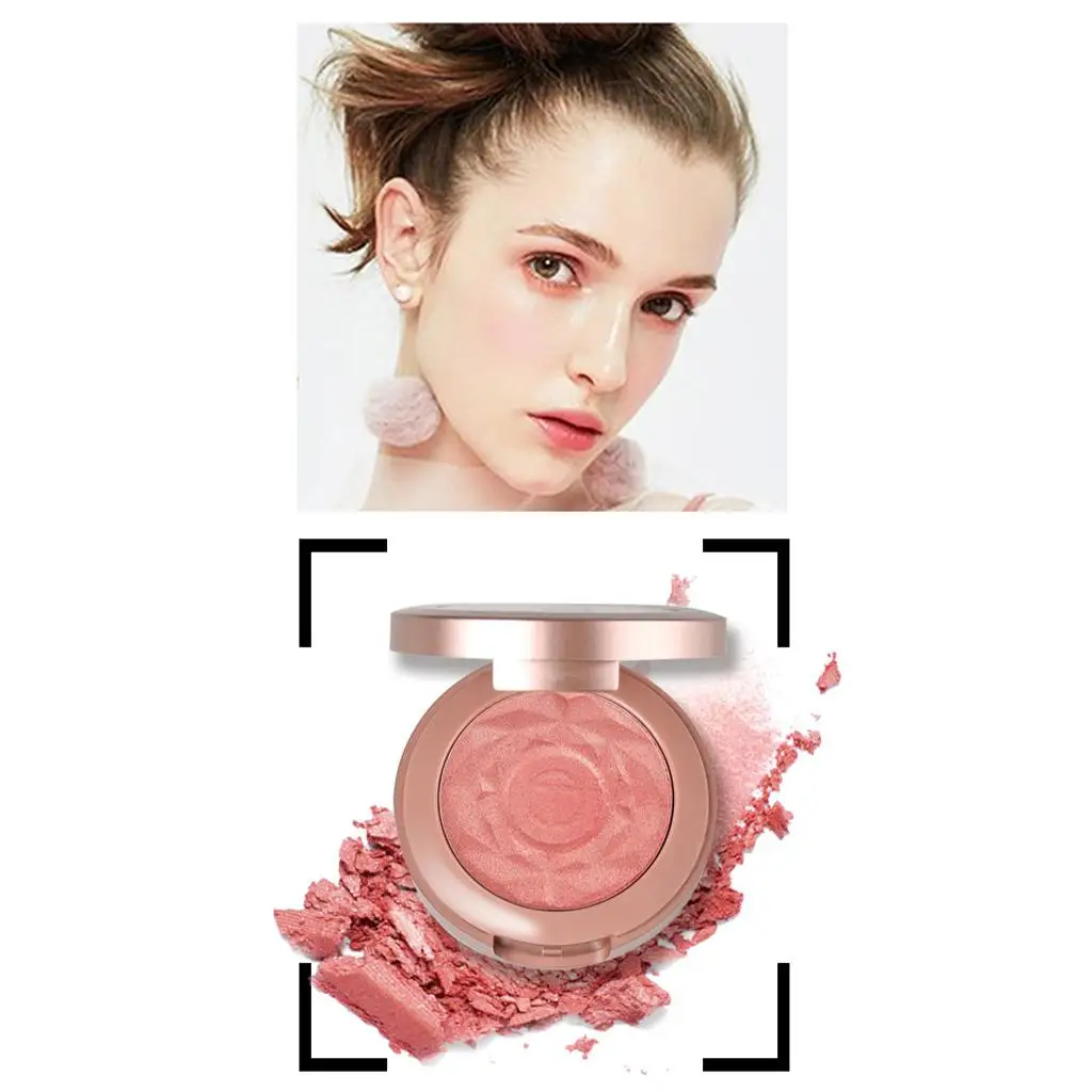 Fard à joues pour le visage, haut de gamme, imperméable, mat, crème Rouge, brosse miroir Portable pour le maquillage, cosmétiques de beauté