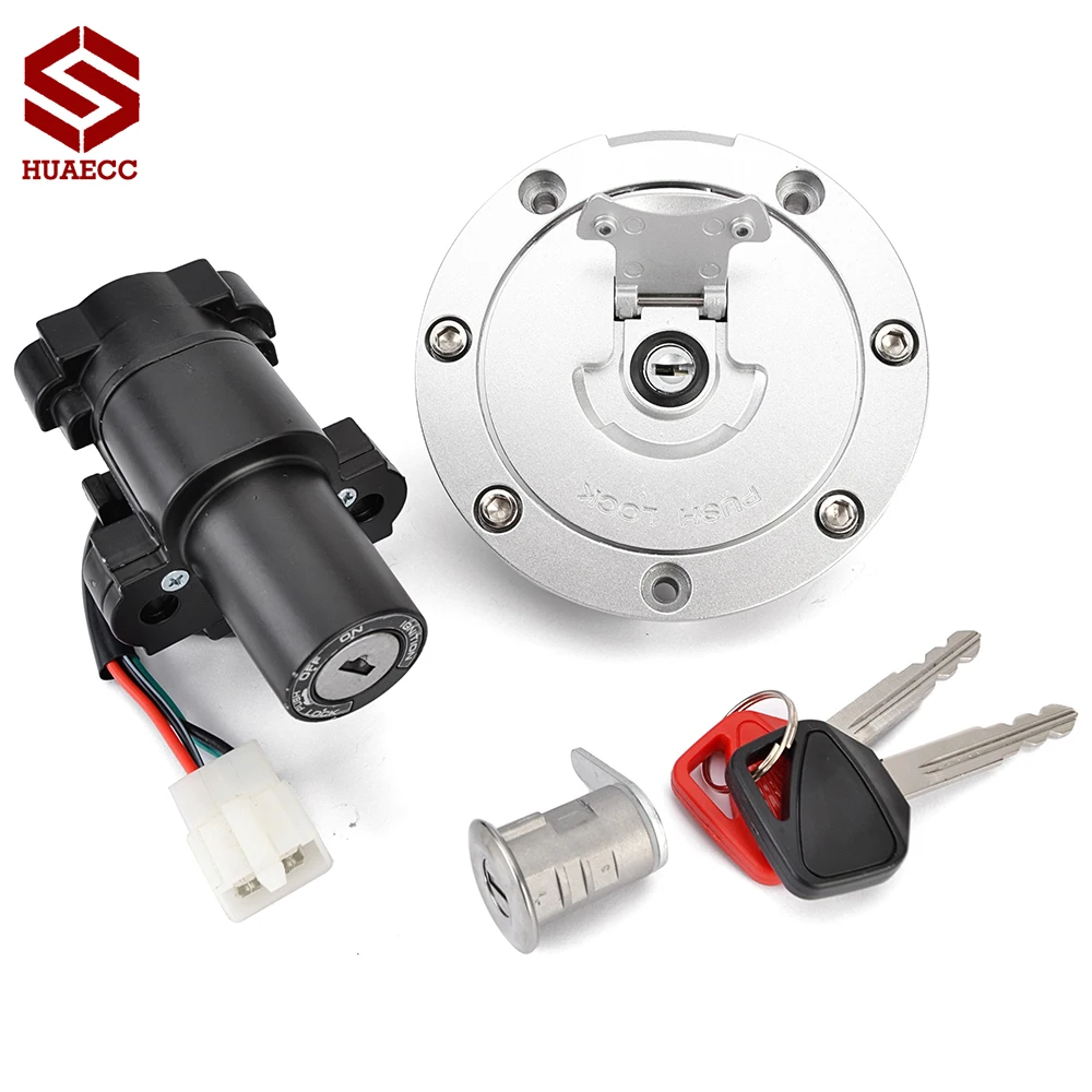 For Honda CB900 CB919 Hornet CBF600 CBF600S CBF500 CBF1000 35010-MCZ-770 Fuel Gas Cap Ignition Switch Seat Lock with Key Kit