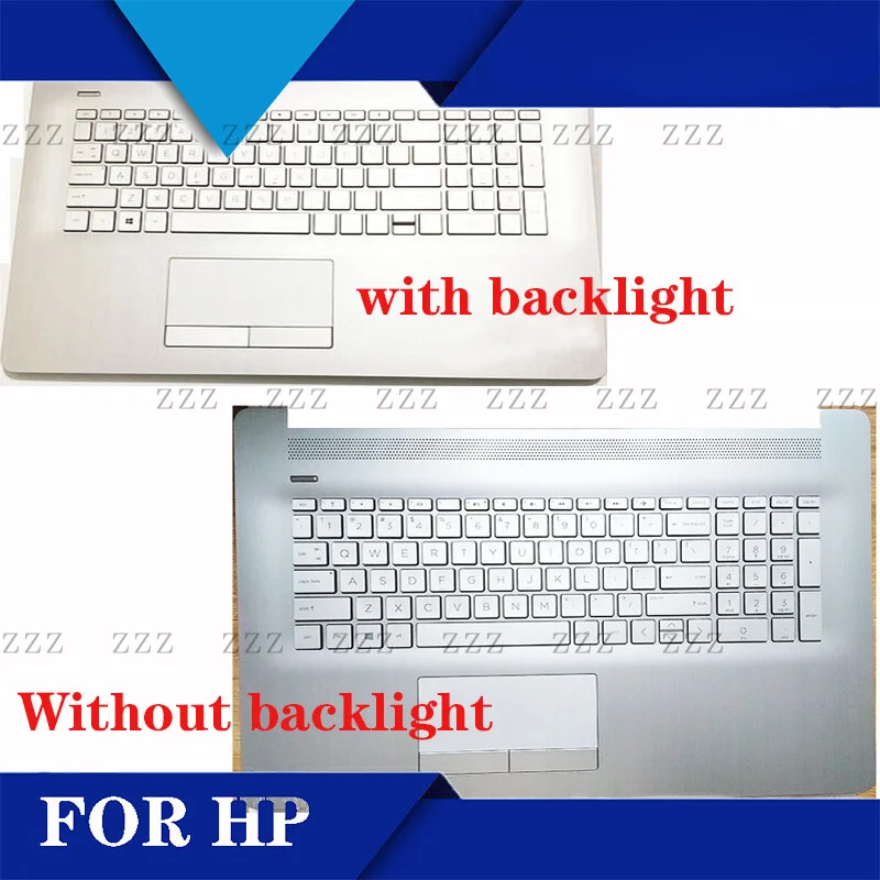 ZZ C shell with keyboard backlight silver for HP 17-BY 17Z-CA L92784-001 L92785-001