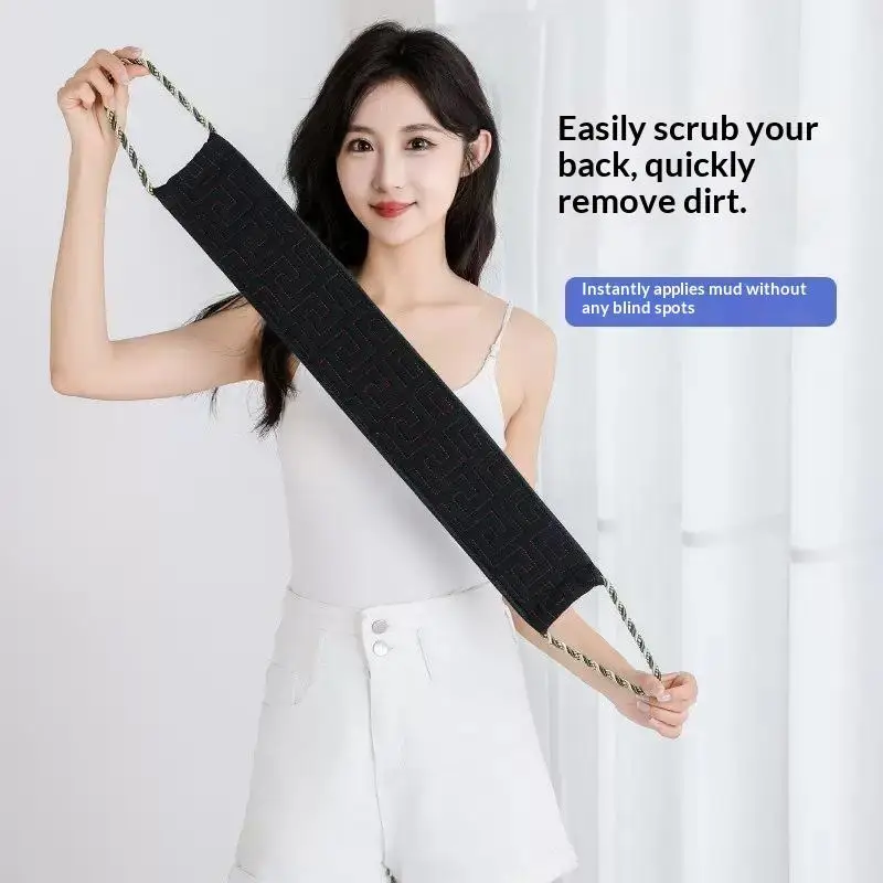 2026 NEW Men Long Strip Coarse Sand Back Bath Towel Exfoliating Body Rubbing Scrubber Household Shower Cleaning Accessory