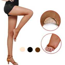 Fashion Professional Women Latin Dance Tights Sexy Fishnet Pantyhose Latin Dance Elastic Slim OpenToe Net Tights Thigh Stockings