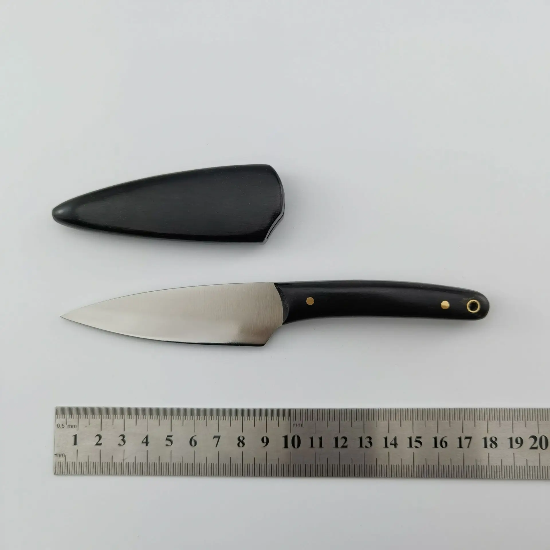 3.5 Inch Paring Knife Handmade Forged 9Cr18MoV Steel Blade Sharp Peeling Utility BBQ Cleaver Longquan Kitchen Knife Ebony Handle