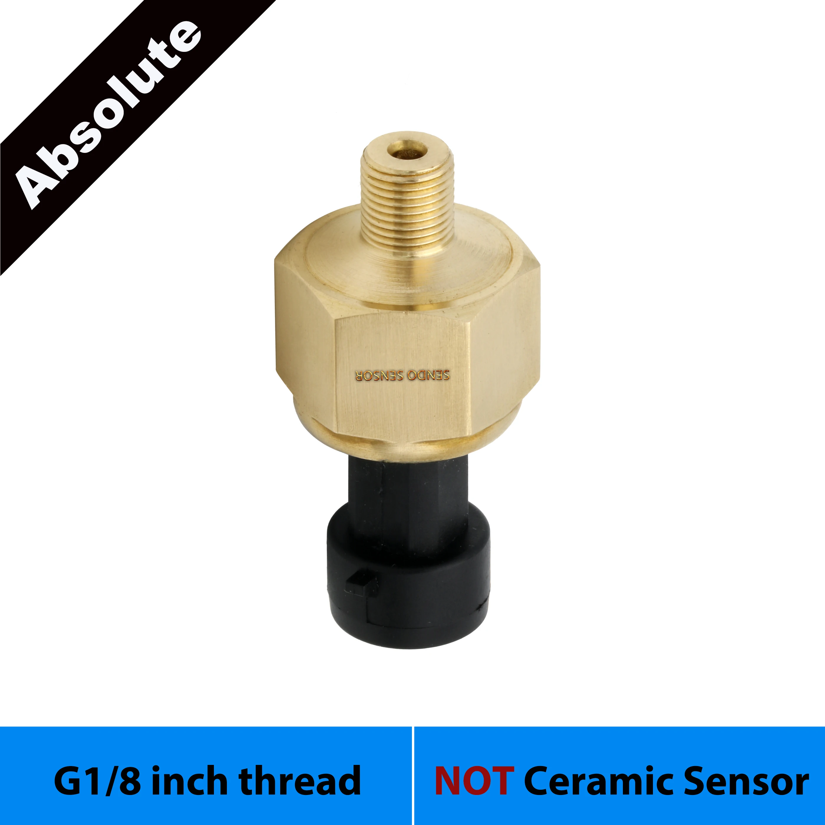 

Absolute pression transducer G 1 8 thread 0.5-4.5V 0-5V 1-5V signal IP 65 150 psia 10bar 16 bar abs 50psia 75 psia brass housing