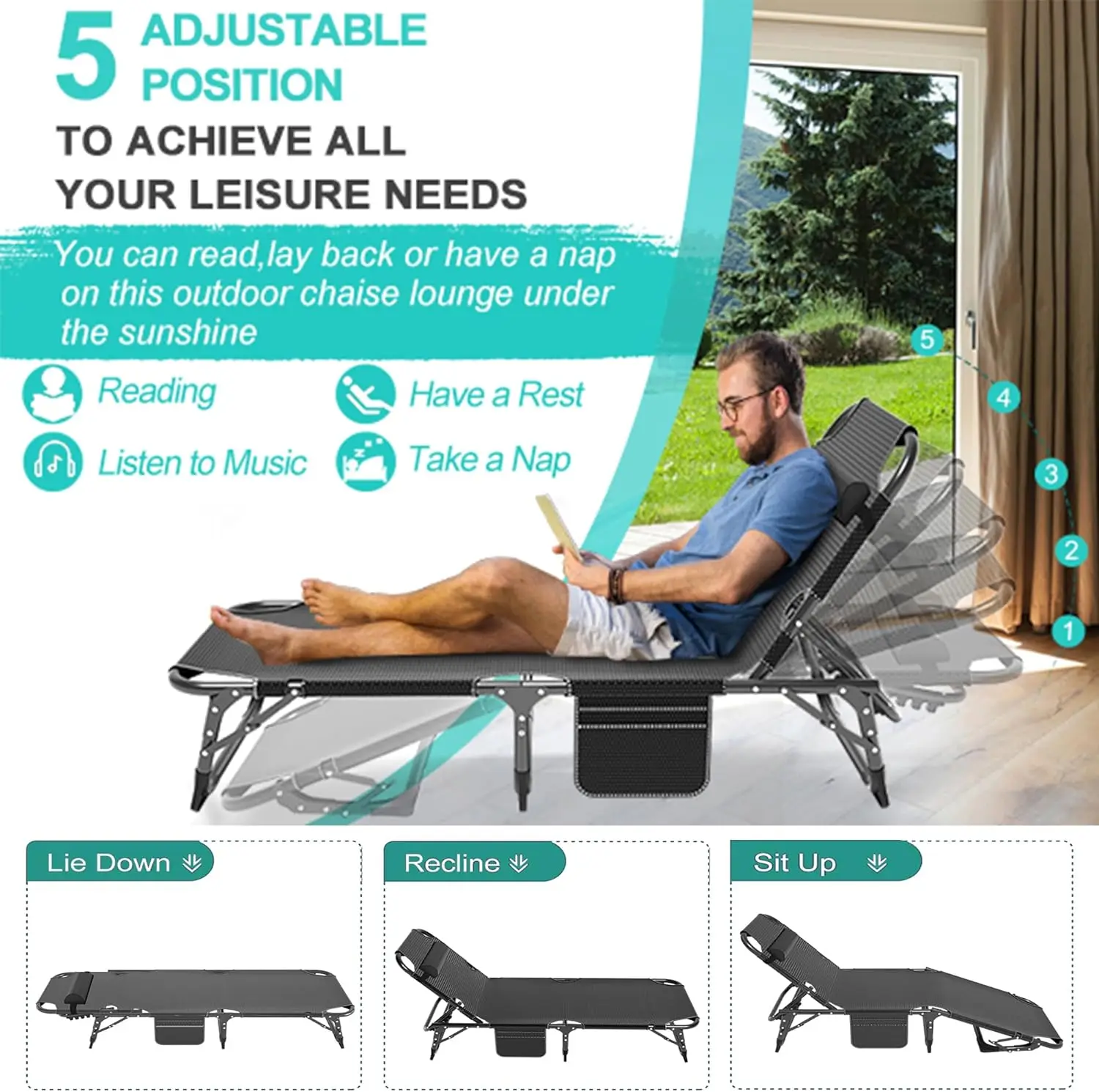 Foldable Camping Cots for Adults, Double Layer 1200D 500lb Loading Cot for Sleeping, Heavy Duty Guest Bed image 3
