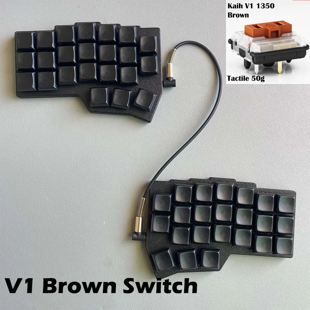 CHOC Corne Laag profiel gesplitst mechanisch toetsenbord Bedraad Hot-swap Kaih Chocalate V1/V2 Schakelaar Bedraad RGB VIAL Programmeerbaar