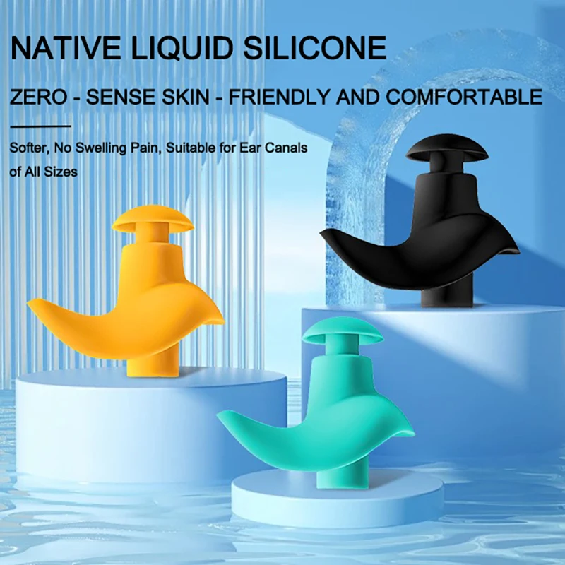 

【Multi - Use Silicone Swimming Earplugs】 - Waterproof, Noise - Blocking for Sleep & Diving, Ergonomic Fit & Multiple Colors