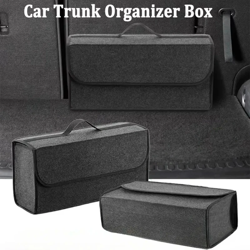 Car storage box car felt anti slip trunk storage tool large capacity soft packaging portable and movable storage home