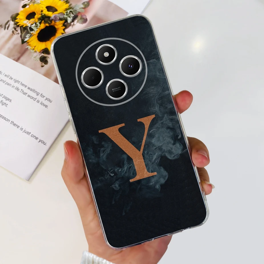 For Xiaomi Redmi 14C Case Luxury Letters Cover 6.88\'\' Clear Silicone Phone Case For Xiaomi Redmi 14C Redmi14C Soft Fundas Bumper