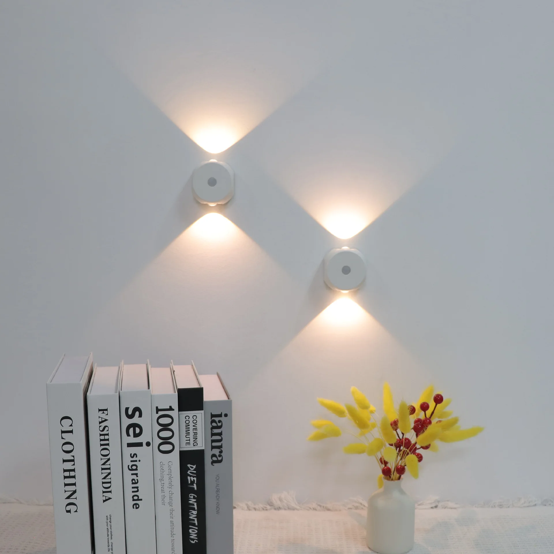 Motion Sensor Indoor Led Night Light Mini USB Charging Nightlight for Toilet Closet Bathroom Bedroom Hallway Stair Bookcase Lamp