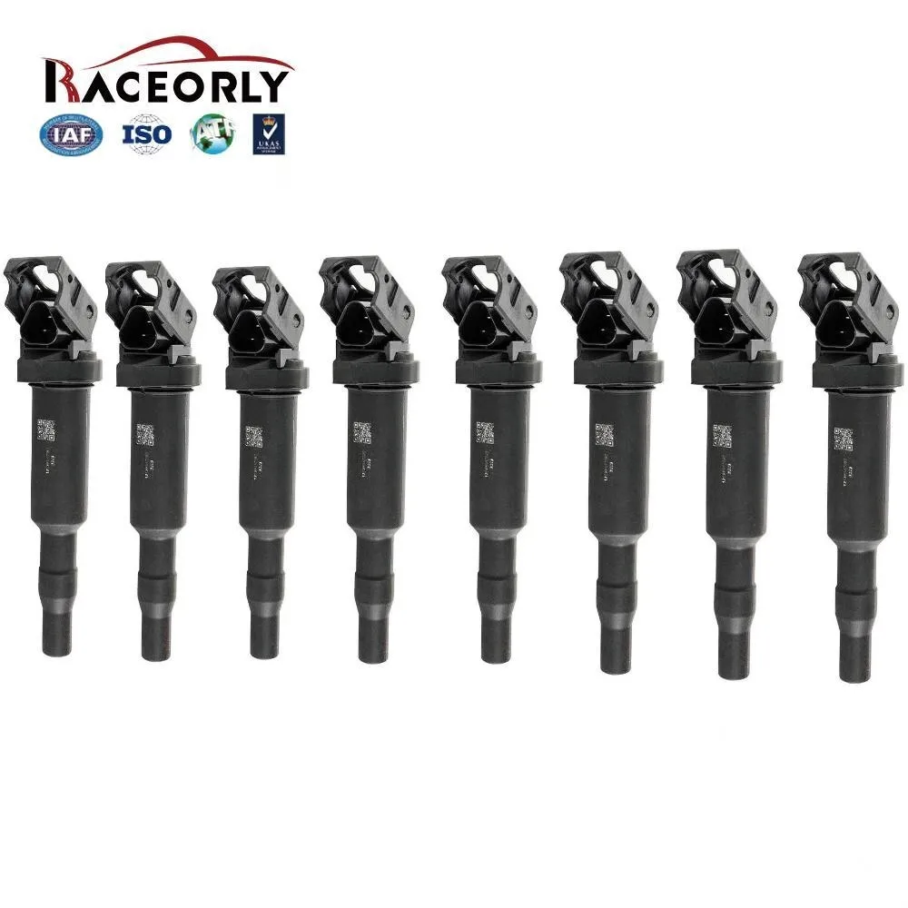 

RACEORLY 8x Ignition Coil For BMW 550 M5 650 X5 N63 N62 N54 S63 12138647689