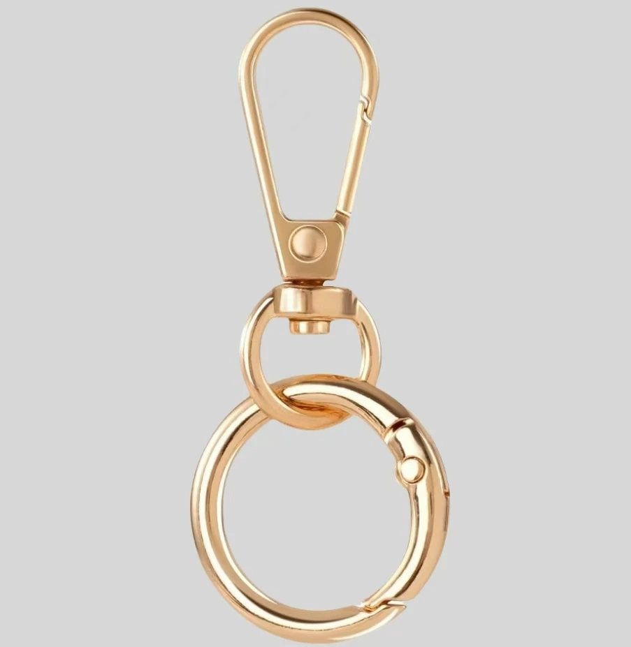 3/6/15 Sets Swivel Snap Hooks Keychain Clip Rings