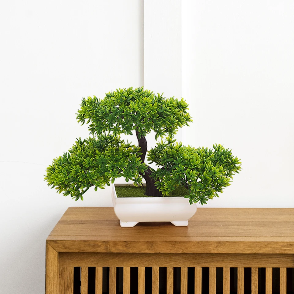 Knstlicher Bonsai-Baum, Tafelaufsatz, Schreibtischdekoration, japanischer  Kiefer im Topf fr Regal, Badezimmer, Wohnzimmer, Bauernhaus, Schlafzimmer  - AliExpress 15