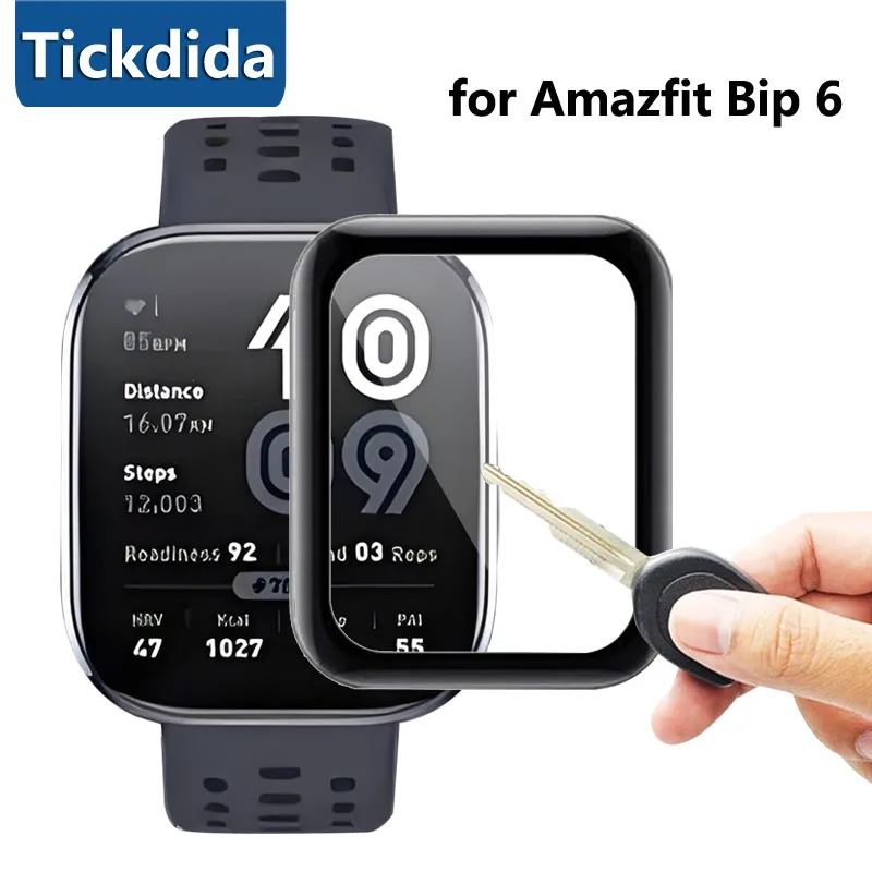 زجاج مقسى ناعم لهاتف Huami Amazfit Bip 6 طبقة رقيقة واقية لملحقات واقي الشاشة Amazfit Bip6 Bip 6