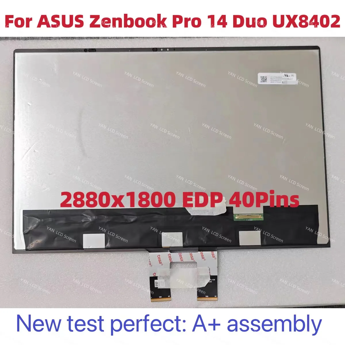 14.0 inch OLED 2880X1880 40PINS EDP ATNA45F01 Assembly For ASUS Zenbook Pro 14 Duo OLED UX8402Z UX8402ZA UX8402ZE UX8402 ZA