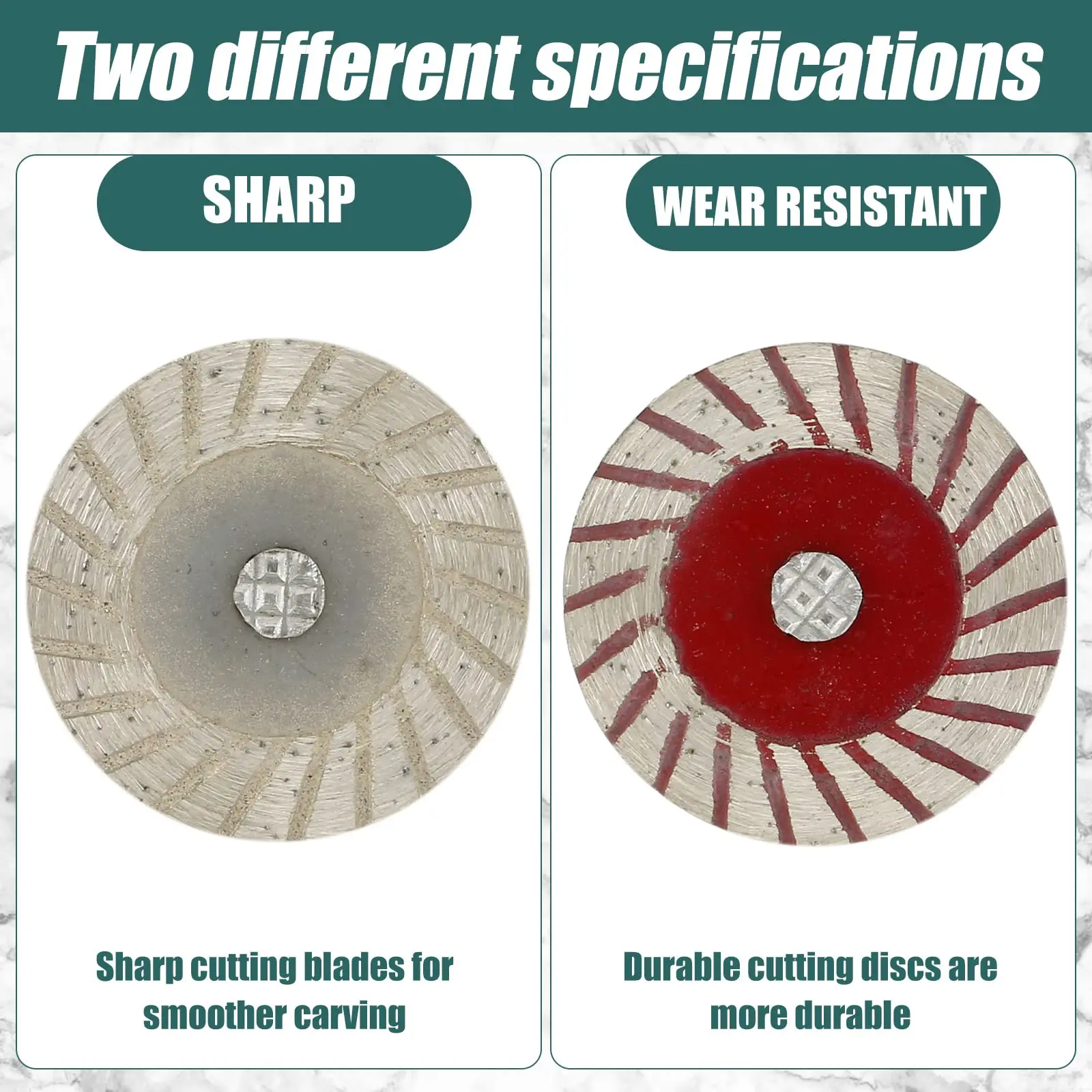 SenNan 4cm Diamond Cutting Disc 6mm Shank Circular Saw Blade Sanding Disc Grinding Wheel For For Wood Metal Stone Granite Marble