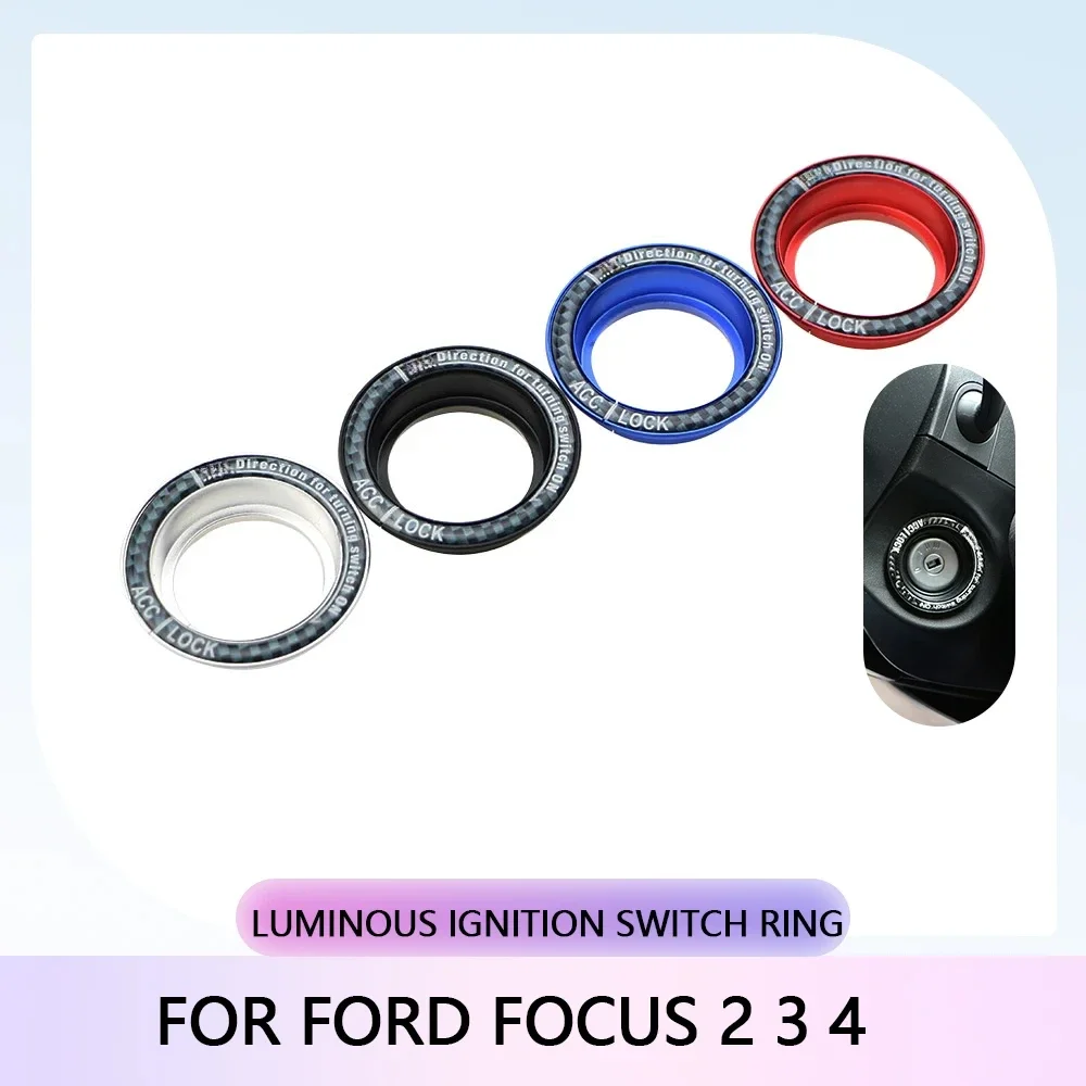 Car Ignition Key Switch Ring Trim Key Hole Circle Sticker for Ford Focus 2 3 4 MK2 MK3 MK4 Kuga Escape Everest Mondeo