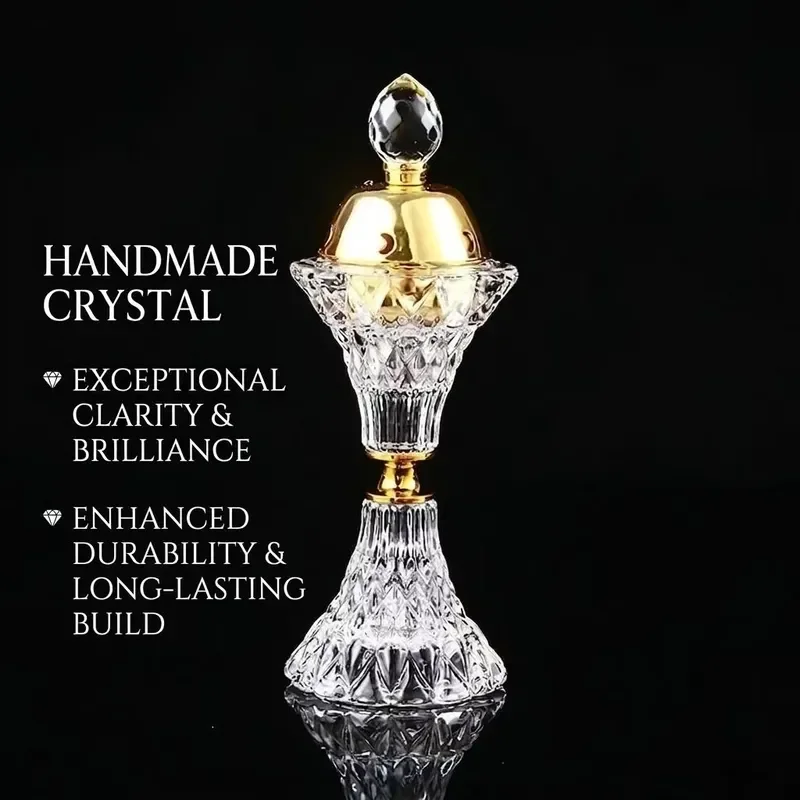 Customized Crystal Highly Top K5 Crystal Middle East Arabic Style Crystal Incense Burner Table Home Decoration