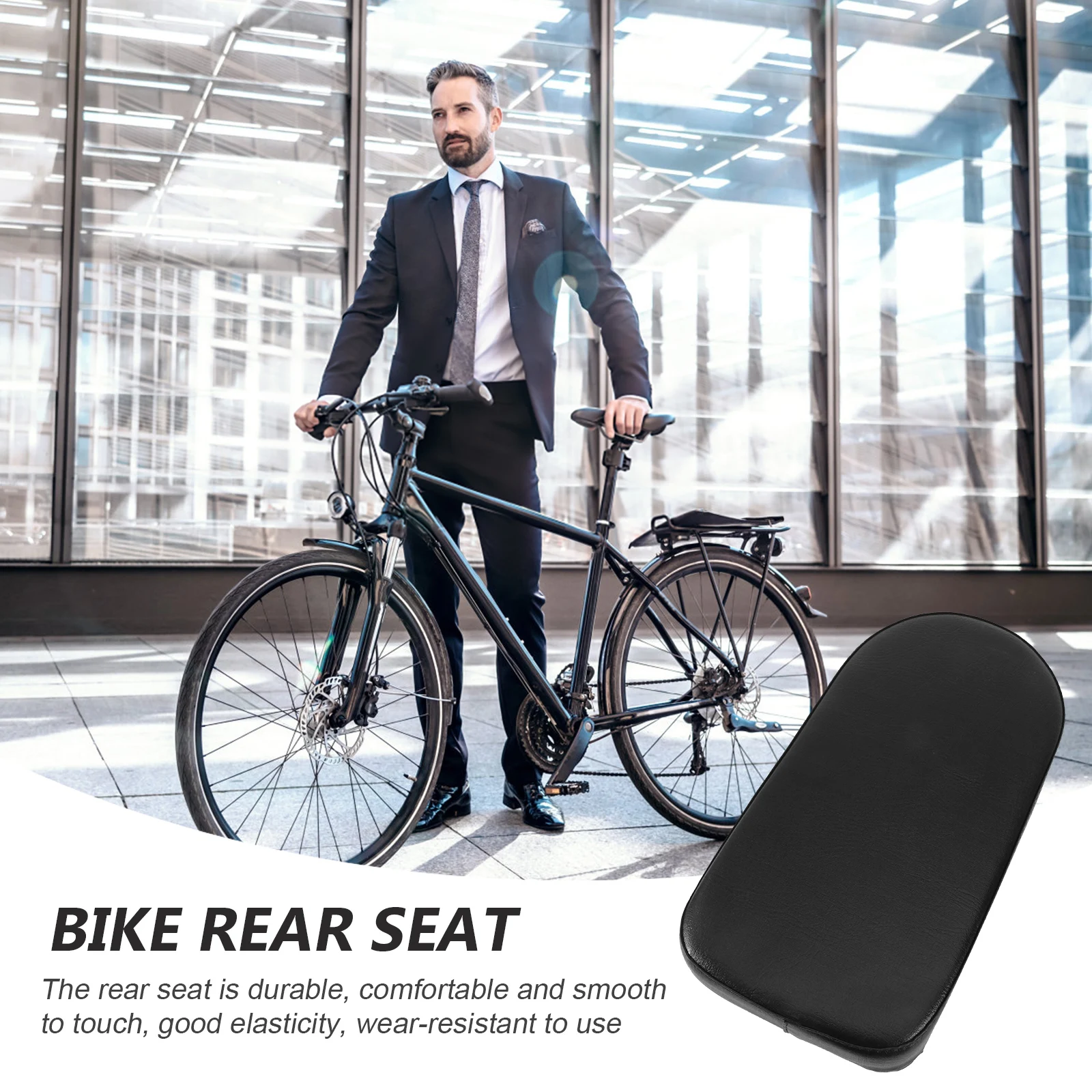 

Rear Seat Cushion Thick Sponge Non Cover Easy Install Compatible Mountain Road Bike Cycling Back Seat Pad