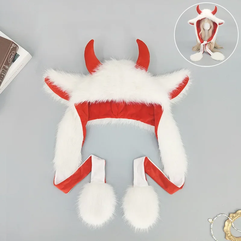 

Зимняя шапка с наушниками Yak, плюшевые пушистые уши, милая женская кепка INS Trend