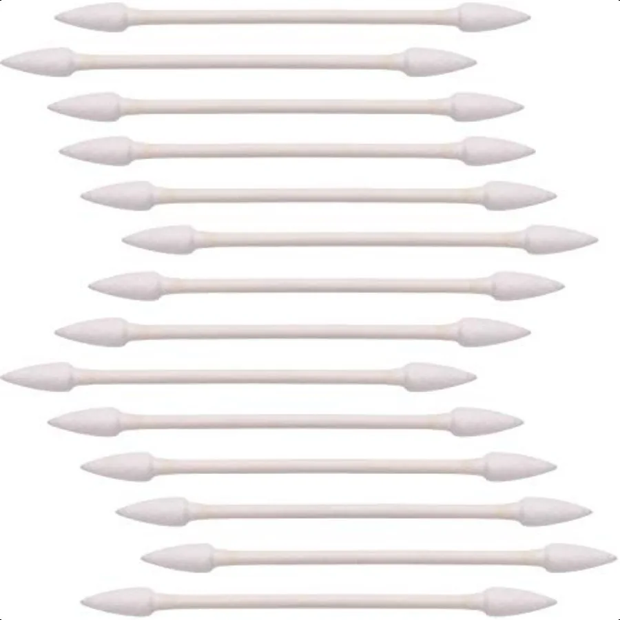 Tamponi di cotone a punta Pangda compatibili con punte Q Punte di doppia precisione Bastoncini di cotone con bastoncino di cartone per trucco 400 pezzi