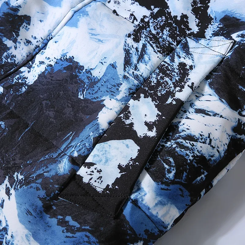 الرجال سنو ماونتن الأبيض بطة أسفل معاطف جديد الشتاء مقنعين سترات منتفخة غير رسمية عالية الجودة الذكور في الهواء الطلق يندبروف السترات الدافئة #4