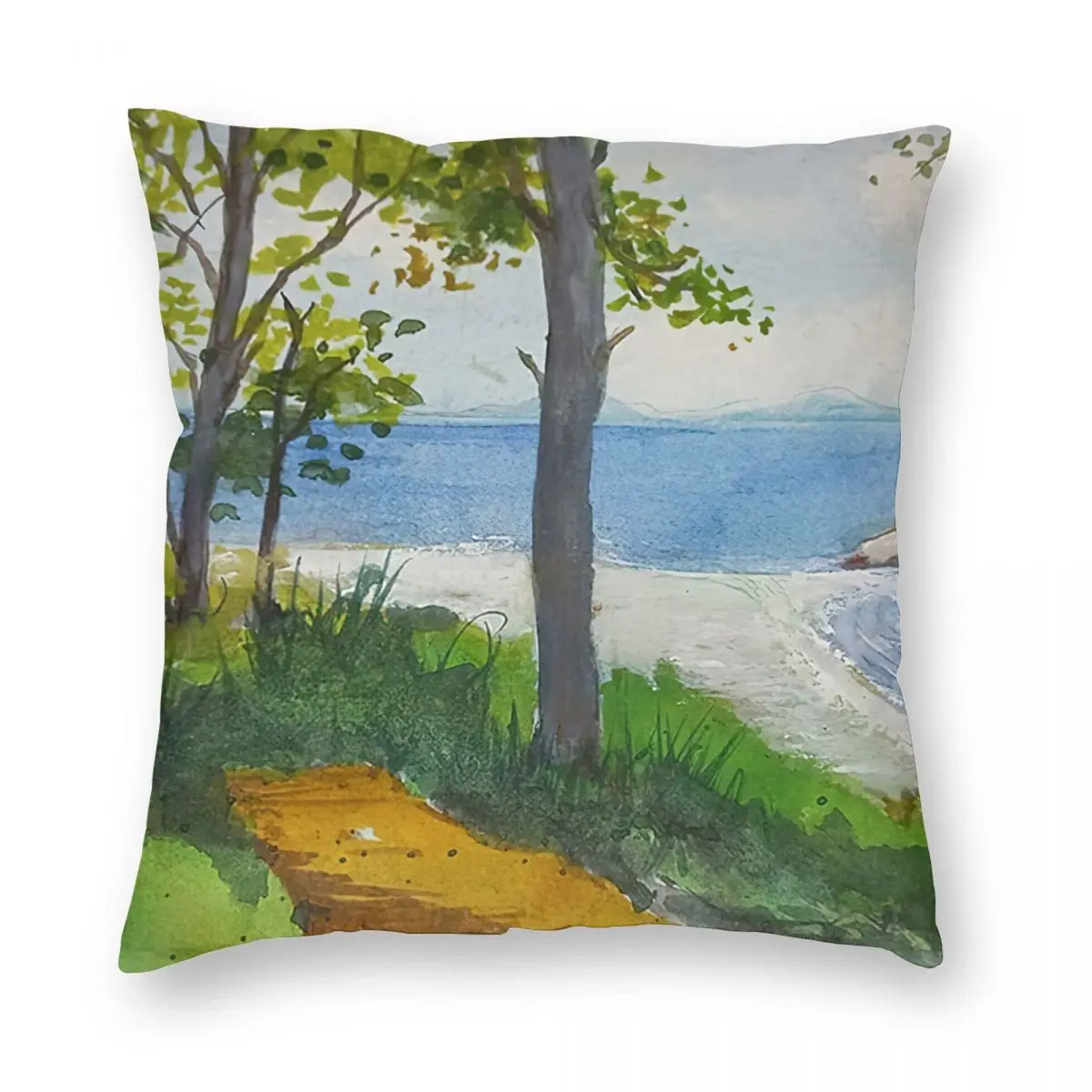 

Painting Simple Landscape Nature Pillowcase Printed Fabric Cushion Cover Decor Pillow Case Cover Home Dropshipping 40*40cm