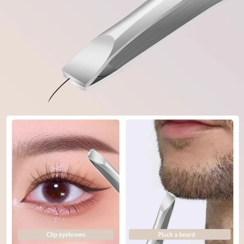 CMGF-Boxed Pinças Pequenas, Alicates De Remoção De Cabelo De Aço Inoxidável, Multi-Purpose Sobrancelha Curler, Encrespador De Cílios Falsos, Encrespador De Bigode