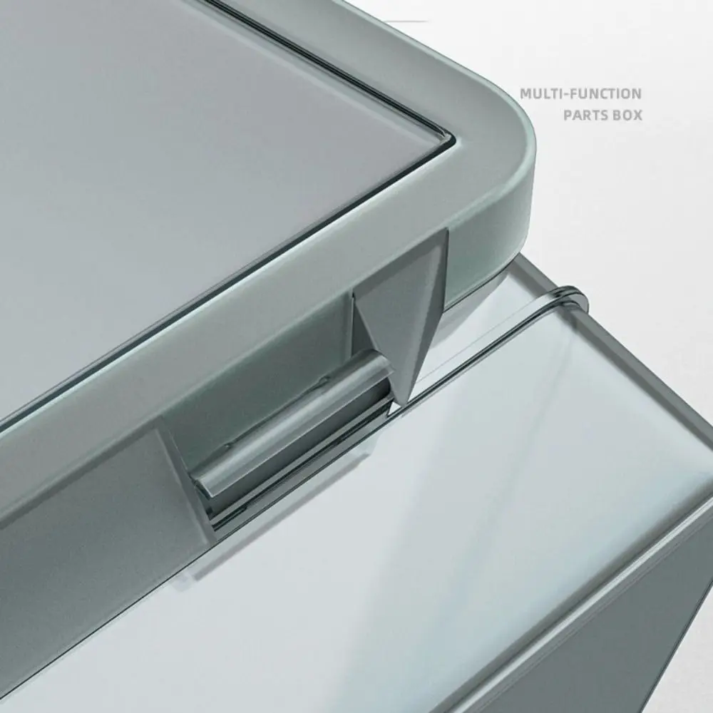 Thickened Plastic Tool Parts Box Drill Bit Accessories Removable Grid Tool Classification Case Multifunction Transparent