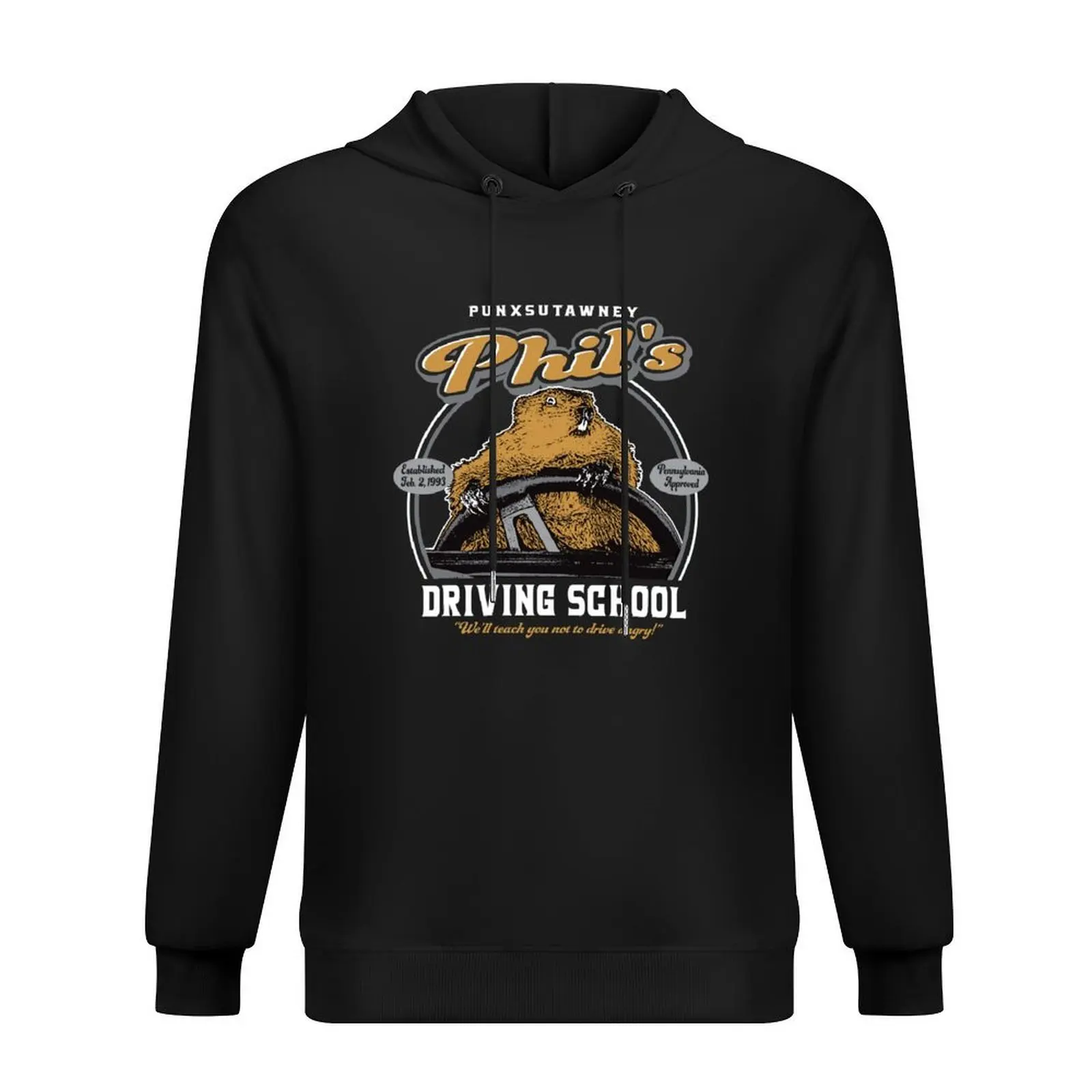 

Punxsutawney Phil's Driving School Hoodie men wear graphic t shirts men men clothing hoodie