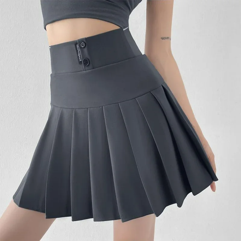 Koreon Young Preppy Style Pleated Skirts New Summer Women Elastic High Waist Sweet Cutecore Solid All-match A-line Short Skirt