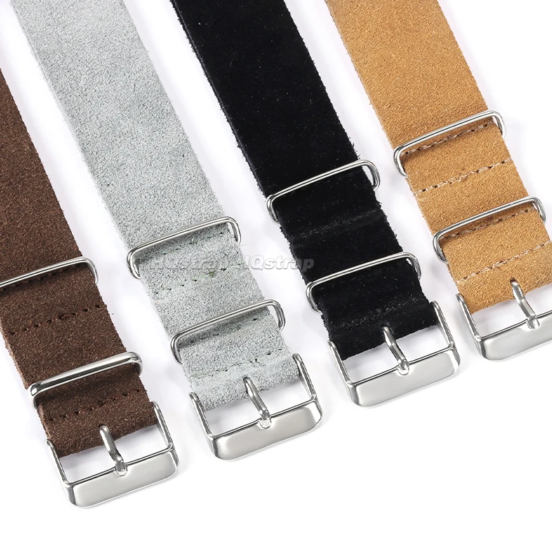 20mm 22mm Soft Suede Leather Watch Band Sport Strap for Seiko for Omega Comfortable Bracelet Universal Replacement Wristband