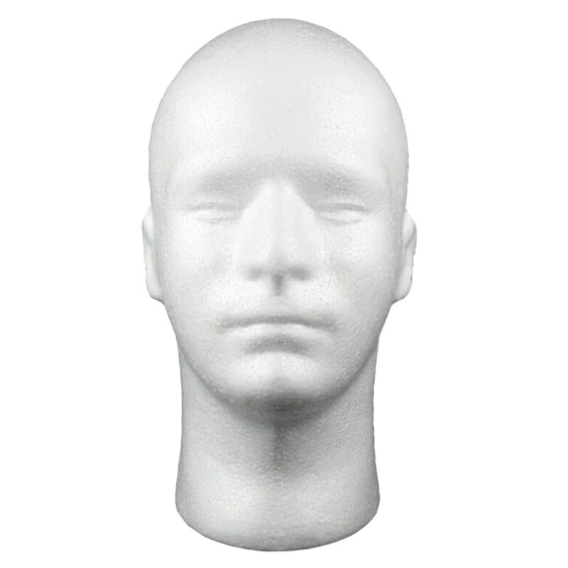 4Pcs Foam Male Head For Headsets Hairpiece F/Salon Male Foam Mannequin Wig Head