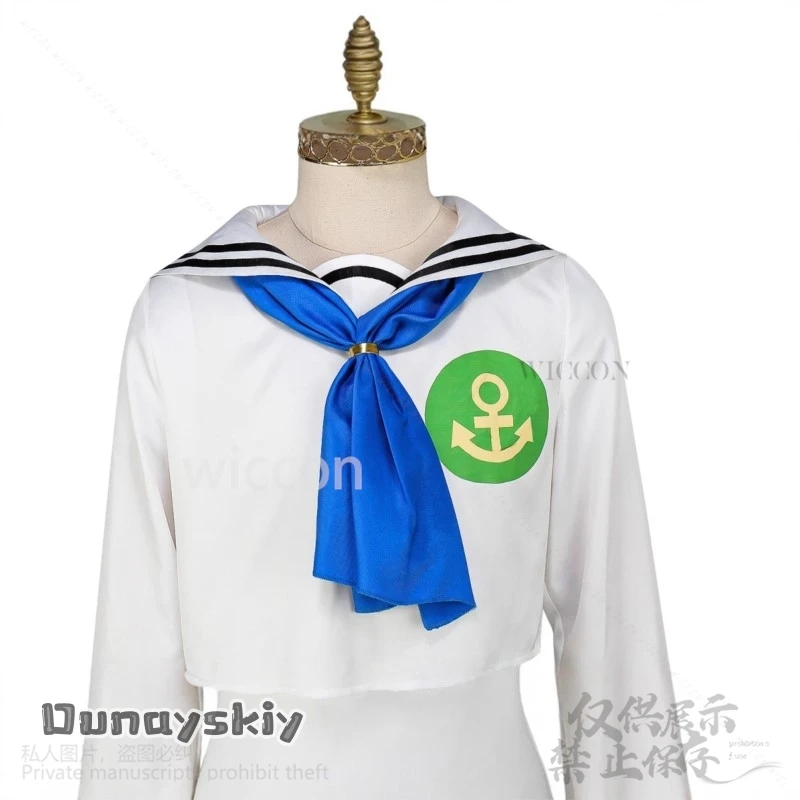 Higashikata Josuke Jo Cosplay Anime Bizarre Costume DK White Sailor Suits outfit Hat Tie Set Adventuree Jirai Kei Customized