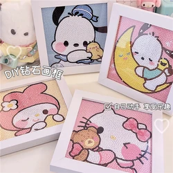 Hello Kitty Kawaii My Melody Cinnamoroll DIY Diamond Painting Photo Frame Anime Sanrioed Girl Heart Handmade Birthday Gift