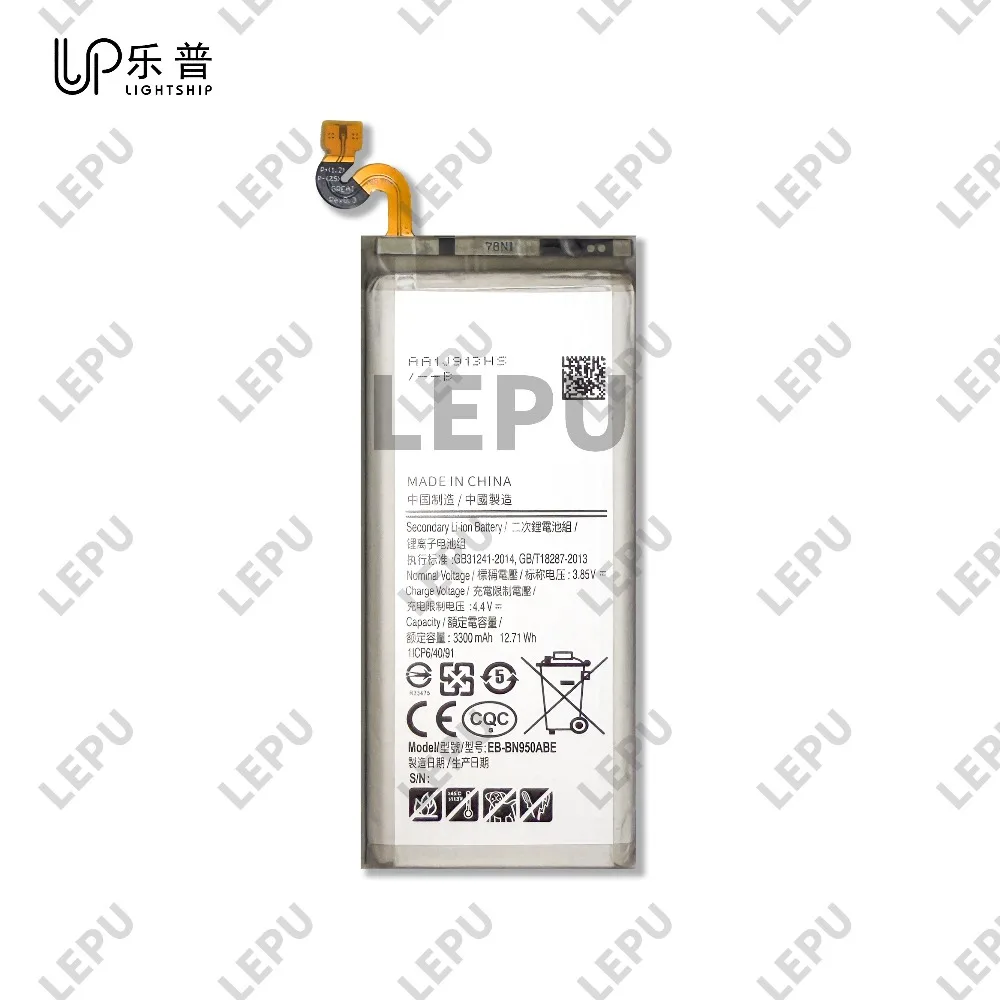 Высококачественная батарея SAM EB-BN950ABE, 3300 мАч, оригинальная батарея SAM ПРИМЕЧАНИЕ 8, сменная батарея EB-BN950ABE для SAM ПРИМЕЧАНИЕ 8