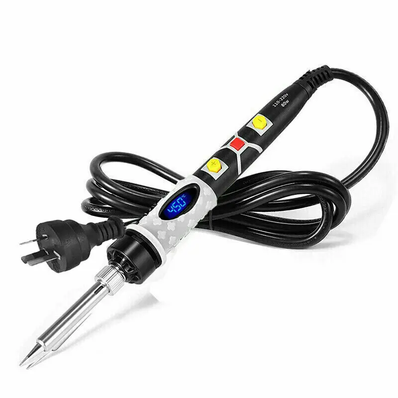 80W Adjustable Temperature Electric Soldering Iron 220V/110V Welding Solder Rework Station Heat Pencil Tips Repair Tool