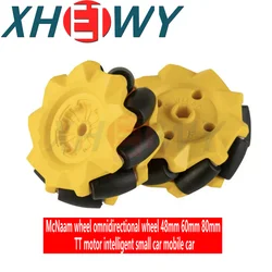 48mm 60mm 80mm High Hardness Plastic Mecanum Wheel Omni-Directional for TT Motor Smart Robot Car with 6mm hubs