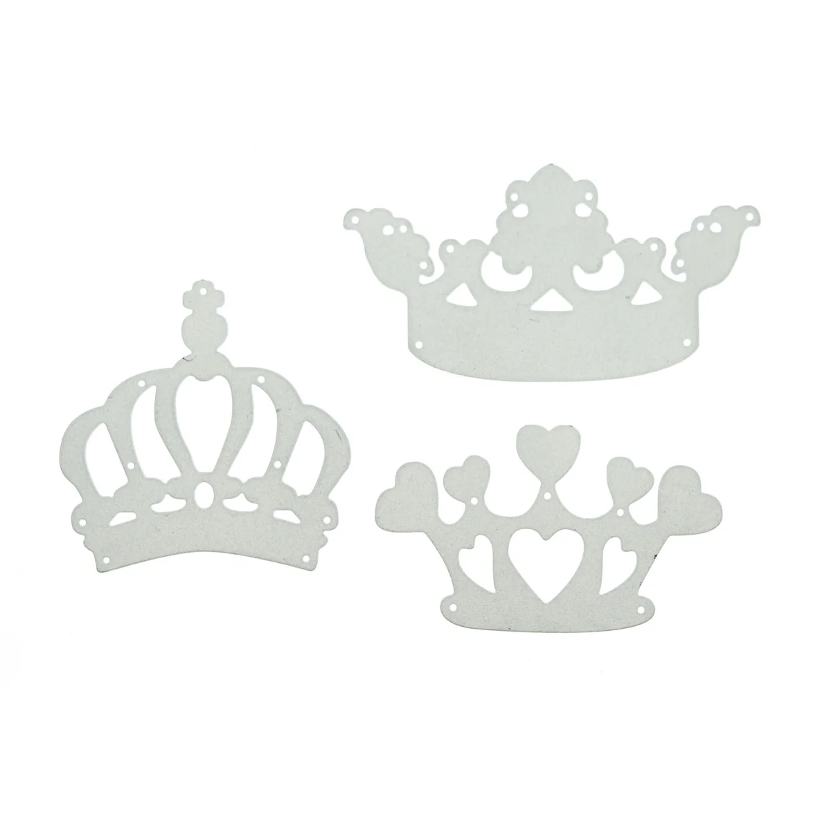 3Pcs Set King\'s Crown Cutting Die Cutter For Scrapbooking Diy Greeting Card Clipart Work Photo Album Making Decorating Stencil