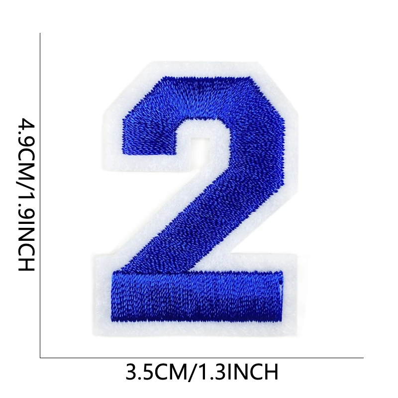 Aufnäher zum Aufbügeln, Buchstaben, blau, bestickt, für Kleidung, Mochila, Parches Para Nas Diego Letras Alphabet Sew Bordadas Adhesivas Ropa – Detail 11