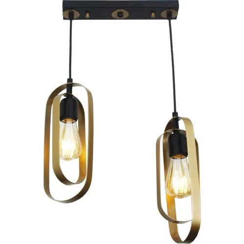 Taşcan Lighting Esse 2'li Boxed Gold Tumbled Painted Pendant Lamp Chandelier